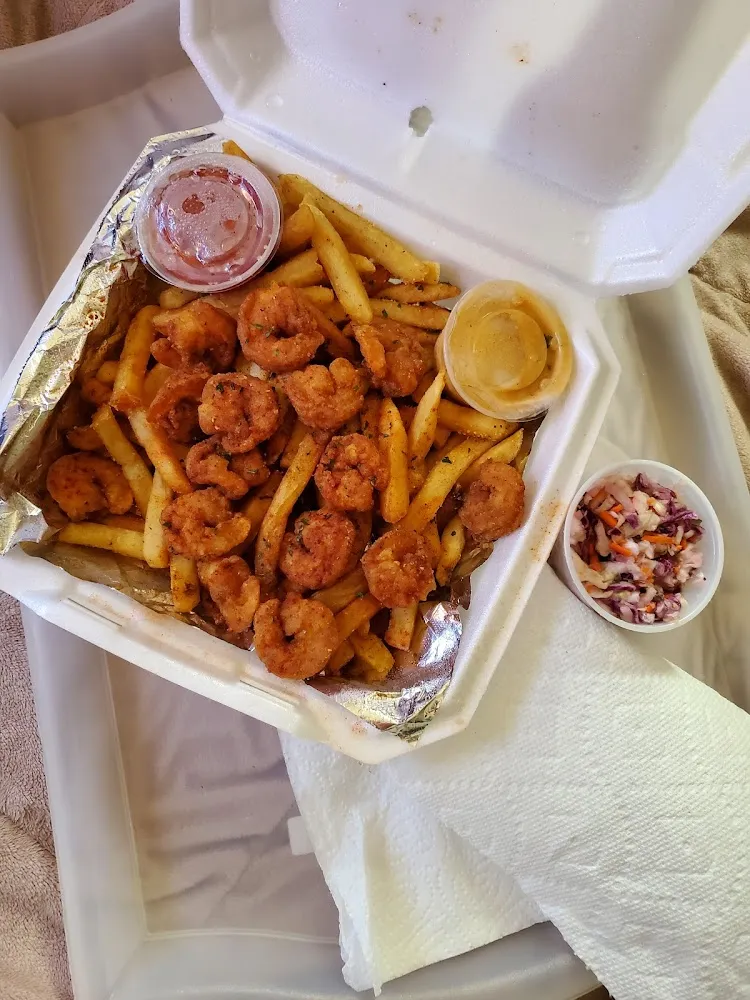 Fried Shrimp with French Fries