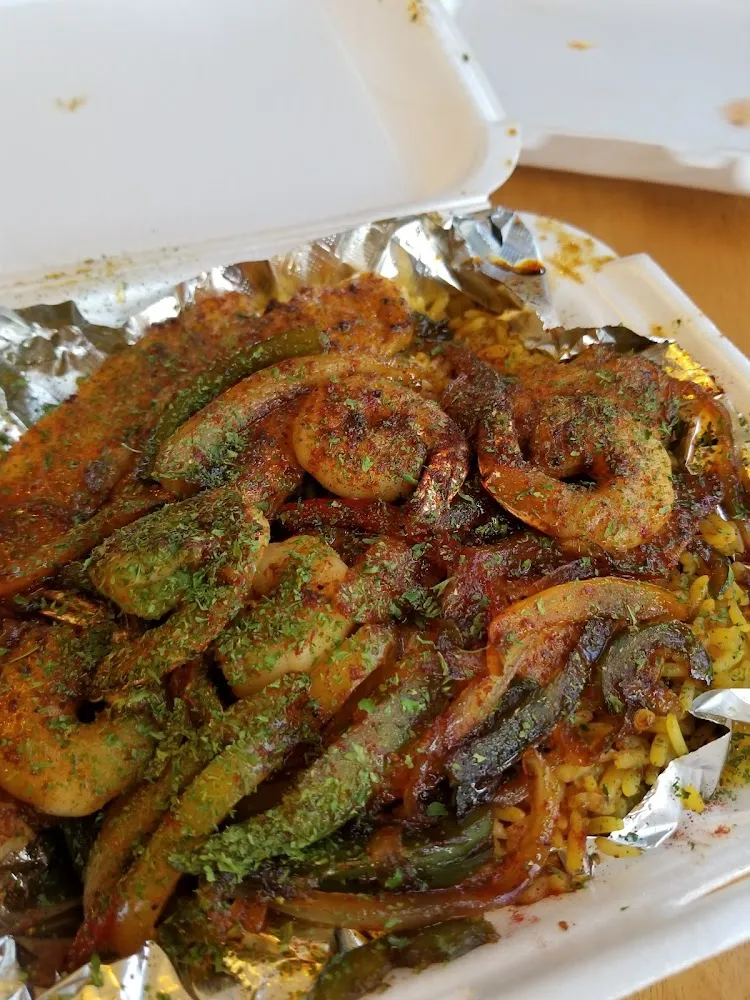 Grill Shrimp and Fish Platter