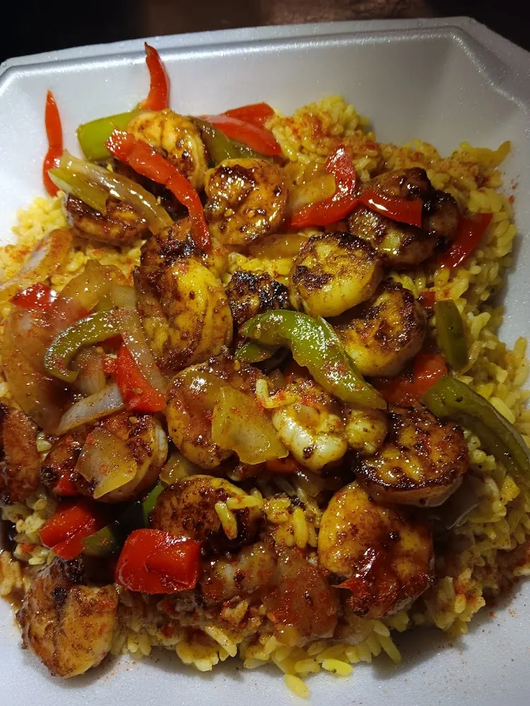 Shrimp Chicken or Sausage